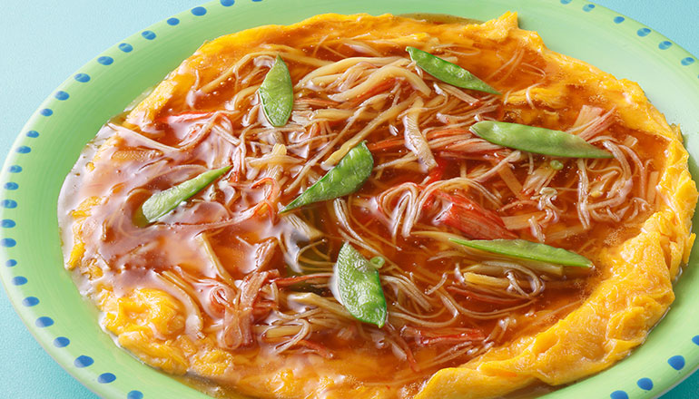 春野菜の天津風オムレツ