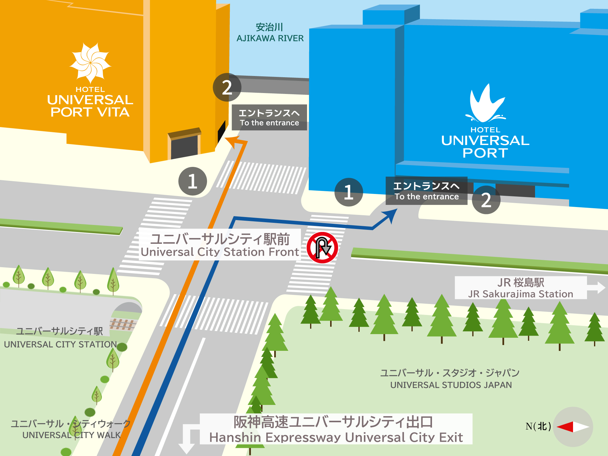駐車場へのアクセス方法